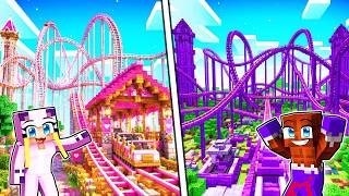PINK vs. LILA BAU BATTLE! 🌸 Minecraft