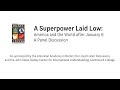 A Superpower Laid Low: America and the World after January 6