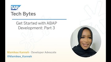 Getting Started with ABAP Development - Part 3