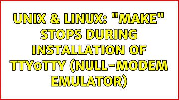 Unix & Linux: "make" stops during installation of tty0tty (null-modem emulator)