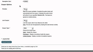 WP Coupon Generator Plugin Usage Tutorial