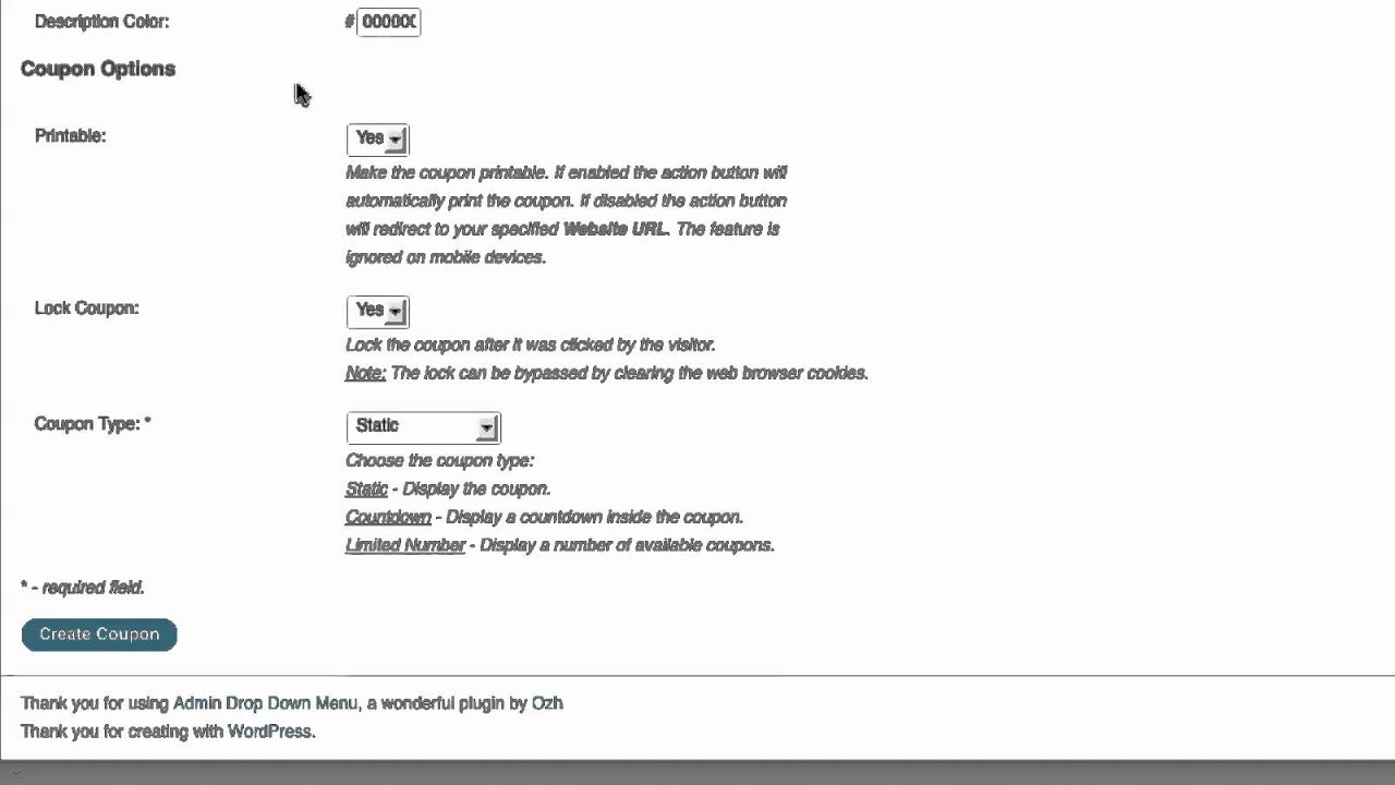 WP Coupon Generator Plugin Usage Tutorial