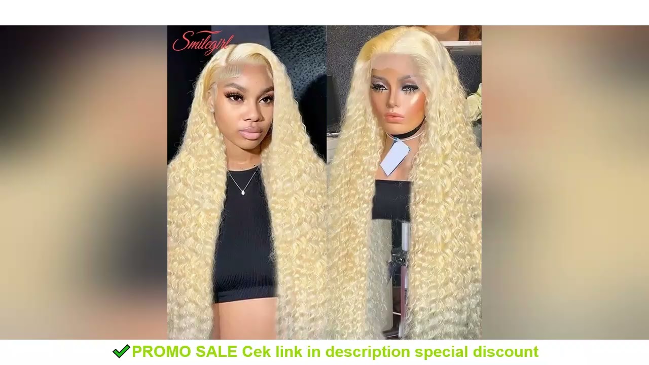 Deep Wave Wigs Human Hair Lace Front 613 13x6 HD Transparent Curly 200% Density Pre Plucked Lace Fro