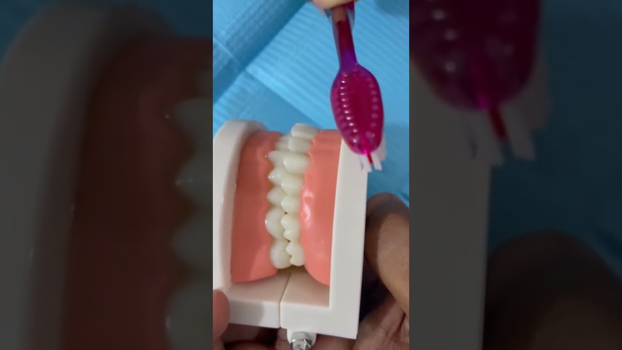 Gum massag technique, treatment of mild gum recession 