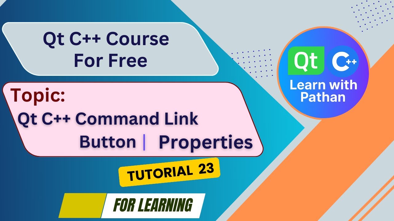 QCommandLinkButton 🔥 | Modern Button in Qt C++ @Learnwithpathan-1987 ...