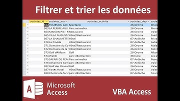 Filtrer des données en vrac avec VBA Access