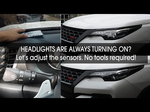 How to adjust Headlight Auto Light sensor&rsquo;s ON sensitivity of Toyota Fortuner, Hilux Conquest, etc