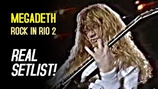 Megadeth Rock in Rio II (1991) - REAL SETLIST!