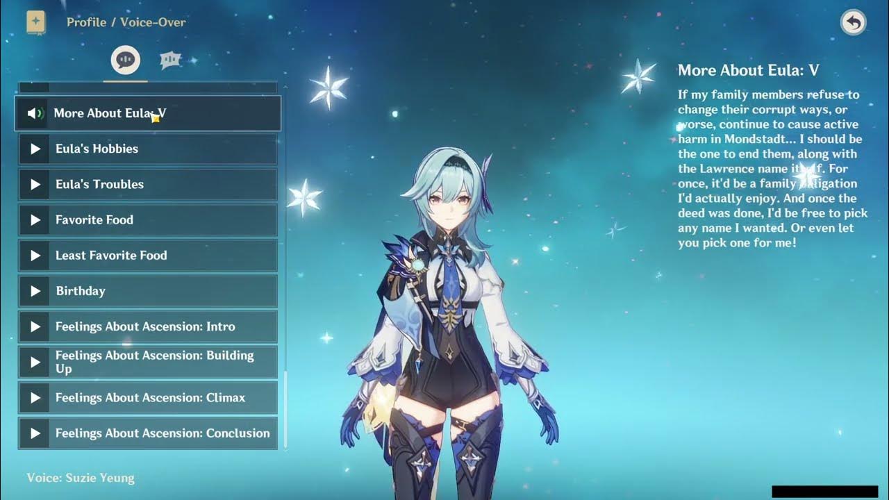 EULA ALL VOICE LINES (ENGLISH) YouTube