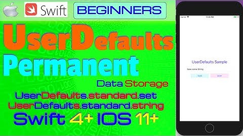 IOS 11+, Swift 4+, Intermediate, Tutorial : Permanent data storage with UserDefaults
