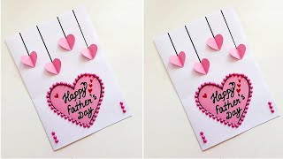 Easy&Beautiful white paper Father's Day Card making | DIY How to make Birthday greeting Card for dad