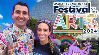 Epcot FESTIVAL OF THE ARTS 2024!  Food Reviews, Artwork & Figment!