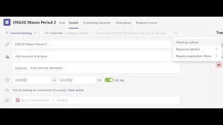 Creating an All Day Channel Meeting to Accommodate a Tumbling Schedule