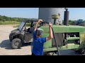 Raking and Baling Hay with 17 year old farmer
