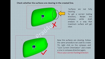 HOW TO CREATE MAIN TOOLING DIRECTION For Plastic Part  in CAD IF ITS NOT GIVEN