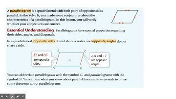 geo 6.2 - properties of parallelograms #1