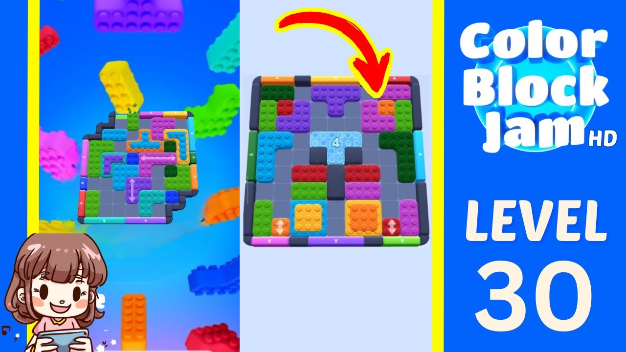 Color Block Jam Level 30 CherieGaming YouTube source opening frame