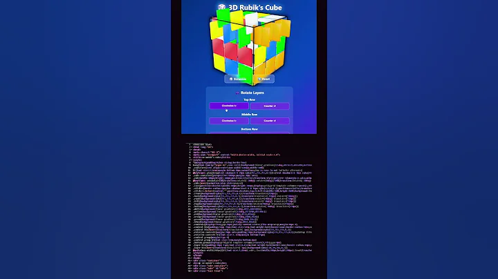 3D Rubik’s Cube in Code – Interactive & Animated!