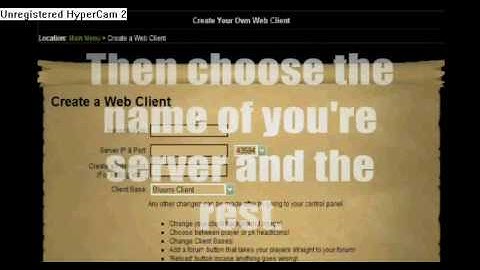 Make a RSPS webclient
