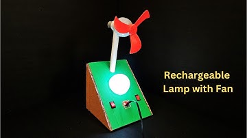 How to make Table Lamp with Fan  |  Rechargeable Lamp with Fan  |  Gadgets for Students  #diy