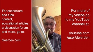 Holst 2nd Suite Euphonium Solo Excerpts - Demonstration by Dave Werden, Followed by Band Recording