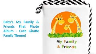 Babys My Family Friends First Photo Album Cute Giraffe Family Theme screenshot 3