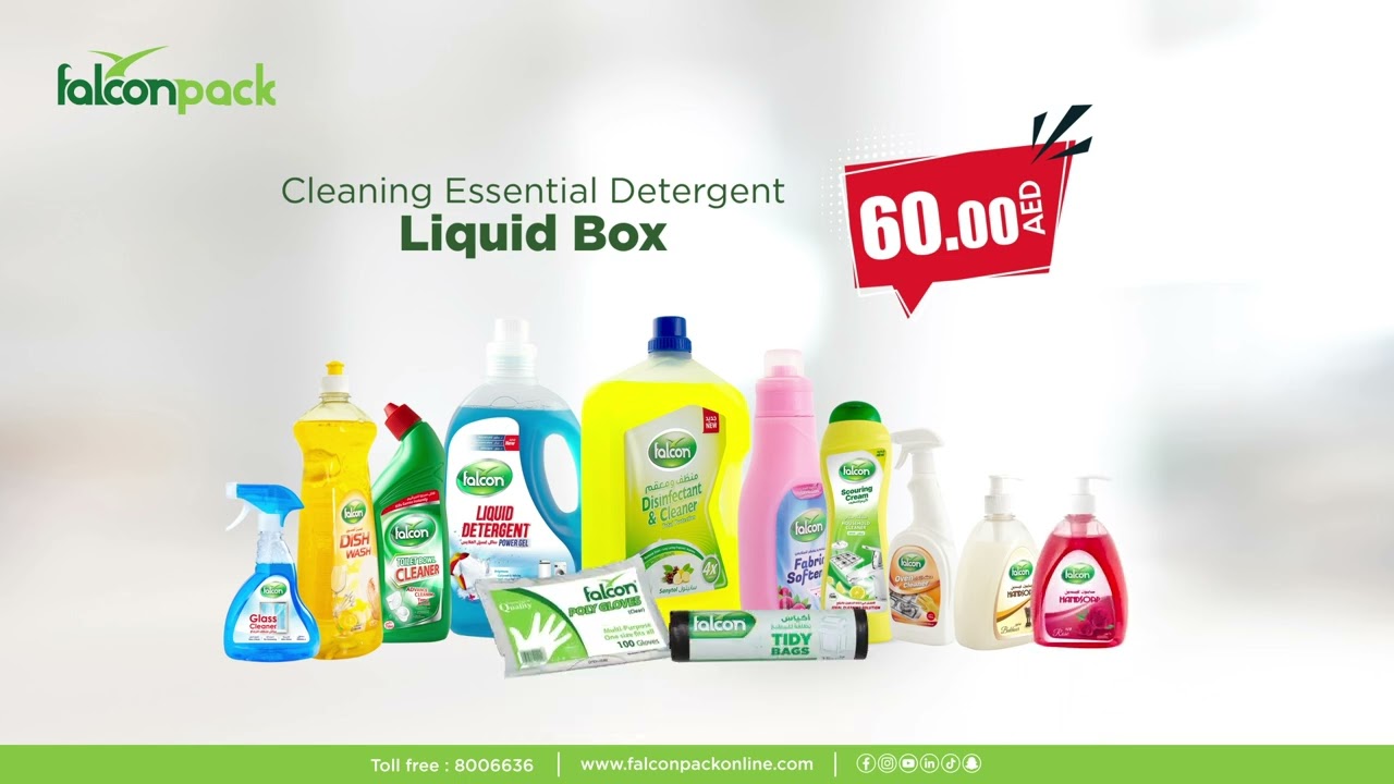Cleaning Essential Detergent Liquid Box - falconpack Online