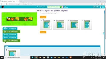 Code.org sitesi 3.KURS içindeki 14.DERS 15.DERS bölümleri