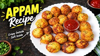Easy Appam Recipe | Crispy Outside, Soft Inside 😋 | Breakfast Recipe screenshot 1
