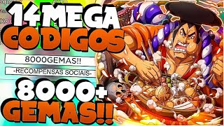 14 MEGA CÓDIGOS COM 10.000+ GEMAS NO NOVO UPDATE