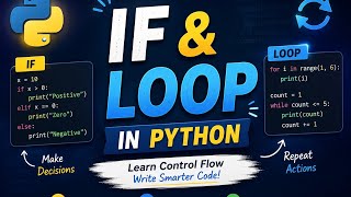 Python If Statement & Loops Explained | Learn if, elif, else, for & while for Beginners 🐍