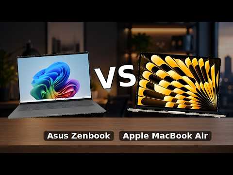 Asus Zenbook A14 UX3407 vs Apple MacBook Air 13 M5 comparison video thumbnail