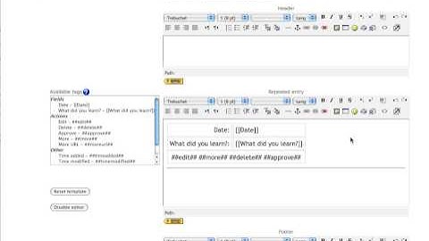 Database in Moodle, Part 2 of 2