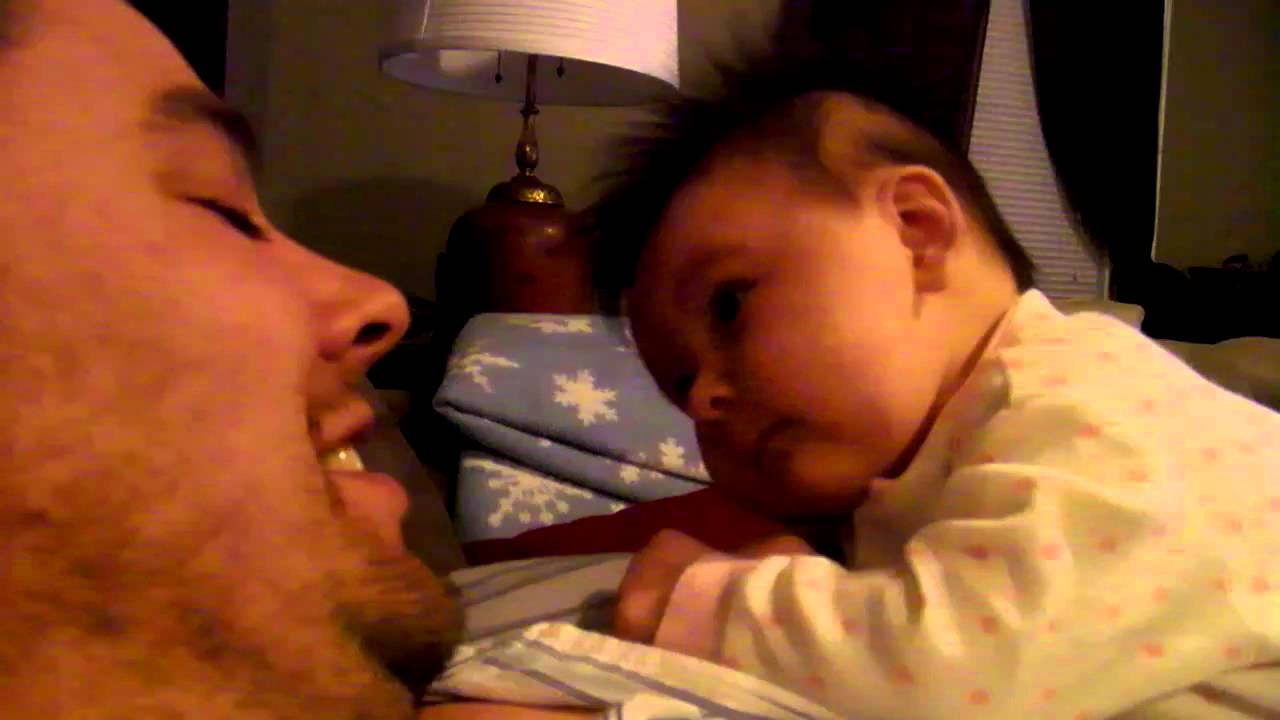 Claire and Tummy Time with Daddy