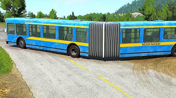 BeamNG Drive - Articulated Bus on the East Coast | Logitech G29 Gameplay