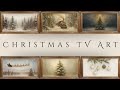 Vintage Gold Picture Frame Christmas TV Art Screensaver | 1 HOUR 4K | Winter Holiday Art for TV