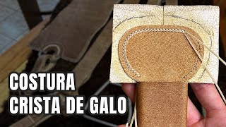 Costura crista de galo na orelha da bainha