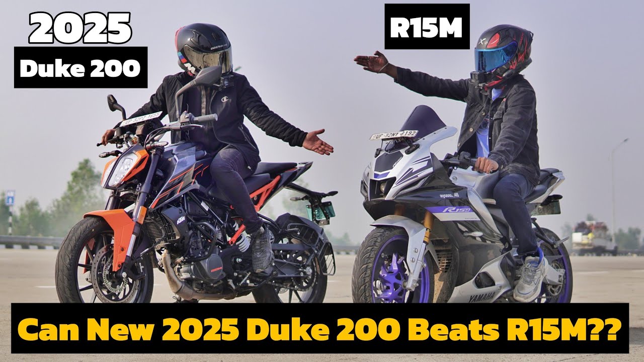2025 Duke 200 Vs Yamaha R15M | Top End Race | Can New Duke 200 Beats ...