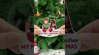 Custom Photo Baby's First Christmas Costumes |  Personalized Cutout Acrylic Ornament