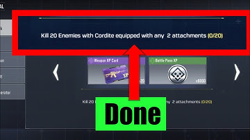 Kill 20 enemies cordite equipped with any 2 attachments