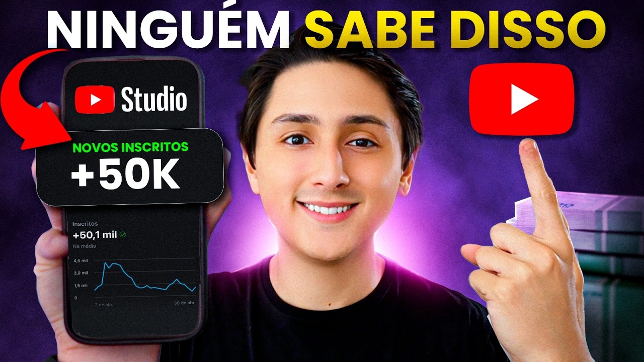 COMO GANHAR +50.000 INSCRITOS POR DIA NO YOUTUBE (ESTRATÉGIA SECRETA ATUALIZADA)