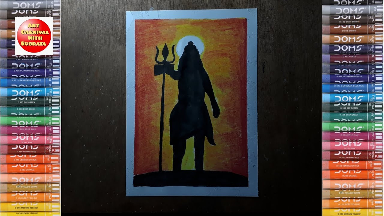 Shivratri special drawing with oil pastels 🖍️ / Maha Shivaratri drawing ...