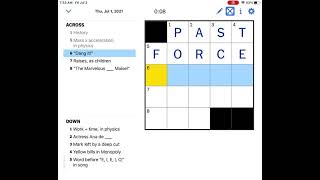NYT daily mini crossword puzzle(Jul 1)