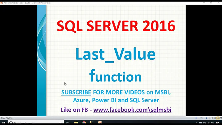 Last Value function in sql | sql last_value examples