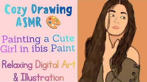 Cozy Drawing ASMR 🎨 | Painting a Cute Girl in HiPaint App | Relaxing Digital Art & Illustration