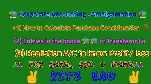 ✍️ Problem Based on Amalgamation in the nature of Merger✍️