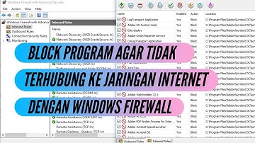 CARA MEMBLOKIR SOFTWARE DAN APLIKASI DI WINDOWS 10 DENGAN WINDOWS FIREWALL
