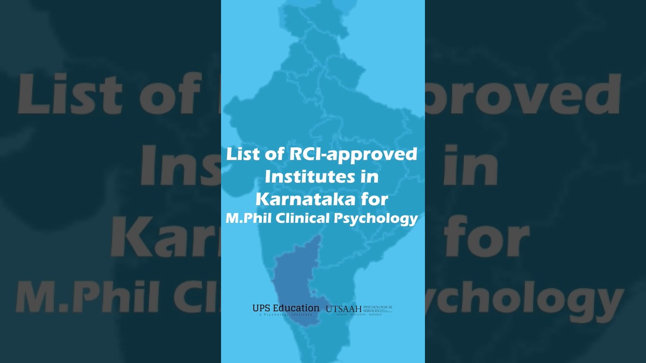 List of RCI Approved Institutes in Karnataka for M.Phil in Clinical Psychology