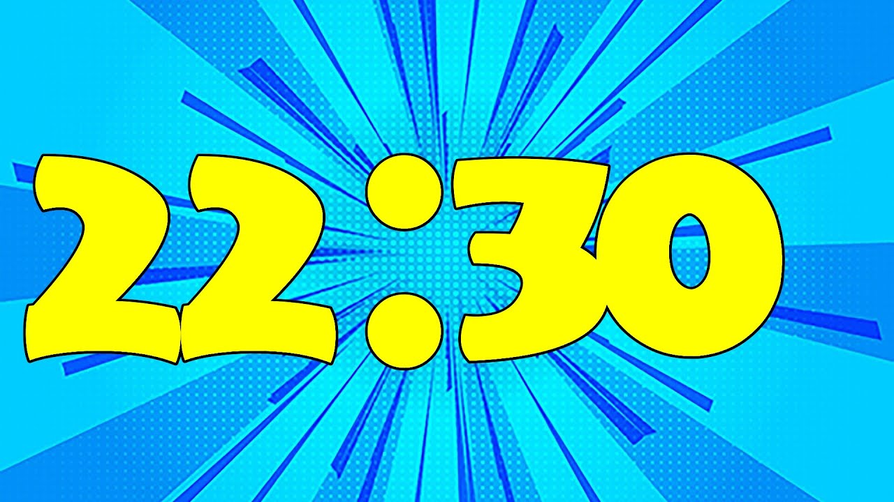 Comic Book Countdown Timer - Blue Background [ 22:30 ] - YouTube