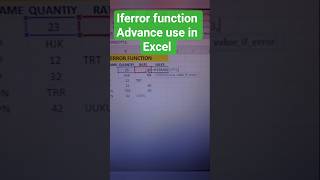 iferror function use in excel #excel #shirts #exceltips #exceltricks